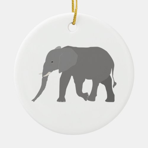 Elephant Design Ceramic Ornament