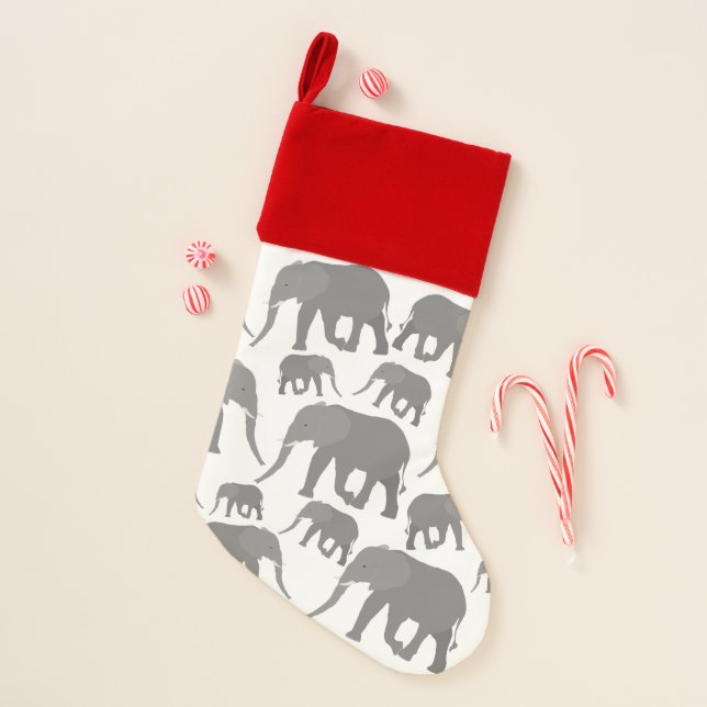 Elephant Design Christmas Stocking (Front)