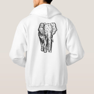 Shenigon Abstract Elephant Womens Hoodie Sweatshirt with Pocket