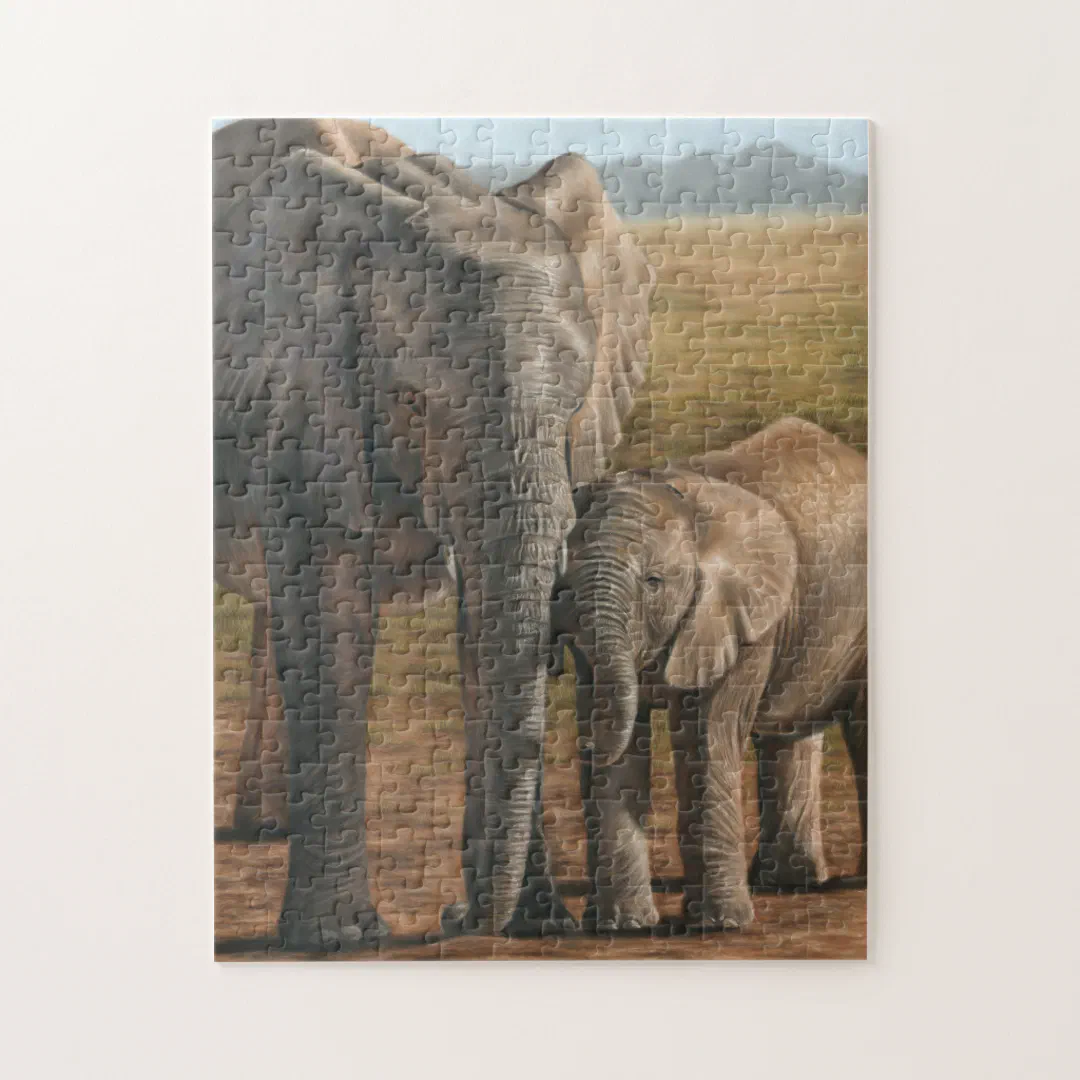 Elephant Design Jigsaw Puzzle (Vertical)