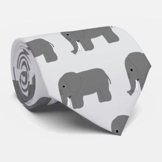 Elephant Design Neck Tie