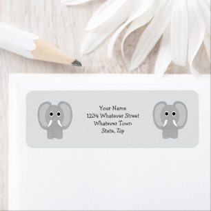 Elephant Design Return Address Label