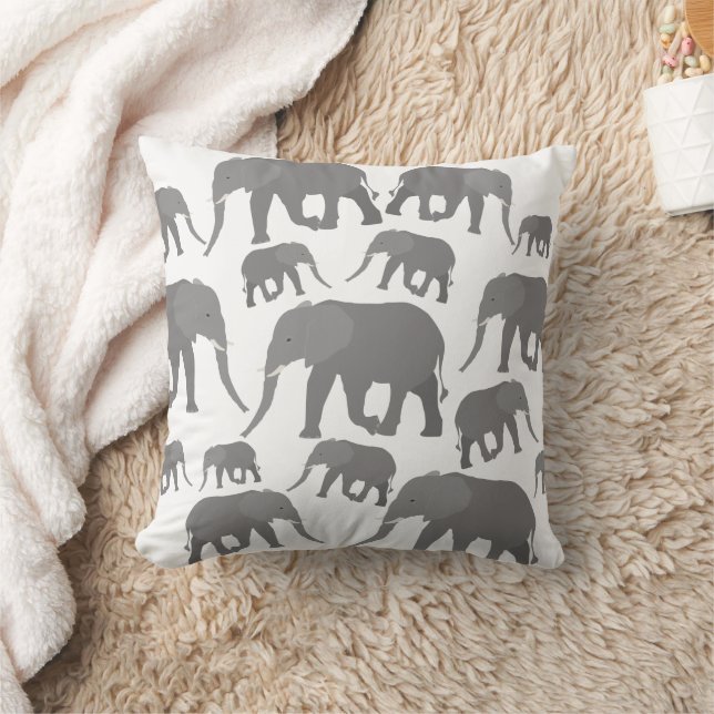 Elephant Design Throw Pillow (Blanket)