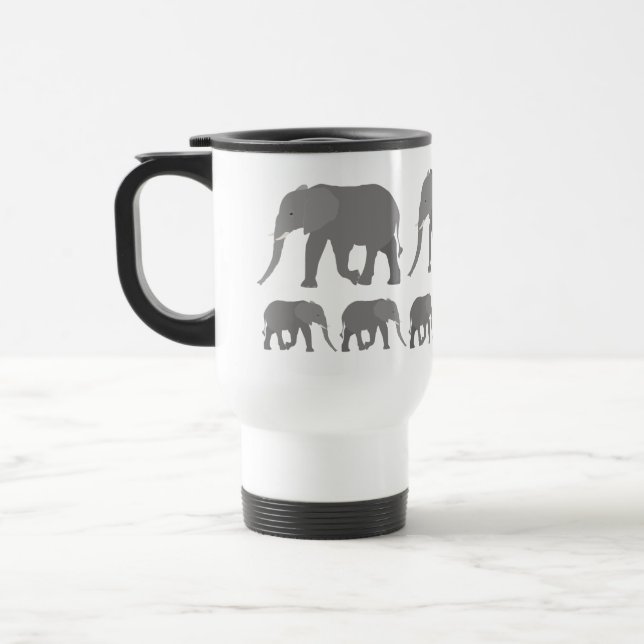 Elephant Design Travel Mug (Left)