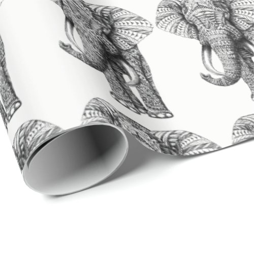Elephant Design Wrapping Paper