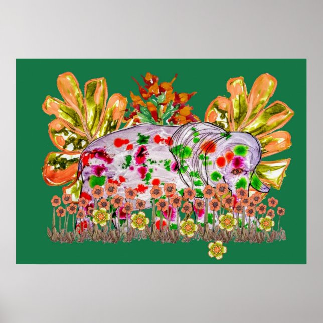 Elephant Digital Art Poster (Front)