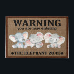 Elephant Doormat, Elephant Lovers Welcome Mat Gift<br><div class="desc">- Cleaning our doormats is easy! Simply shake,  shake,  shake to remove any loose debris.
- Great gift for housewarming/ new home</div>