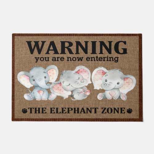 Elephant Doormat Elephant Lovers Welcome Mat Gift