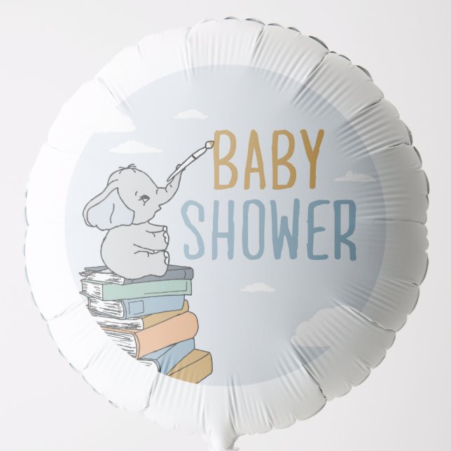 Elephant Draw Something Baby Shower Elephant Cute  Balloon (Front)