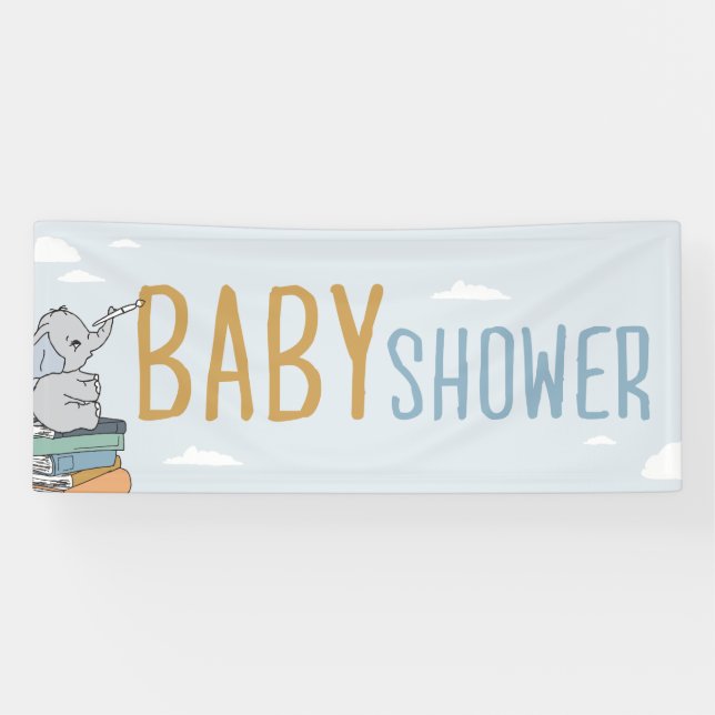 Elephant Draw Something Baby Shower Elephant Cute  Banner (Horizontal)