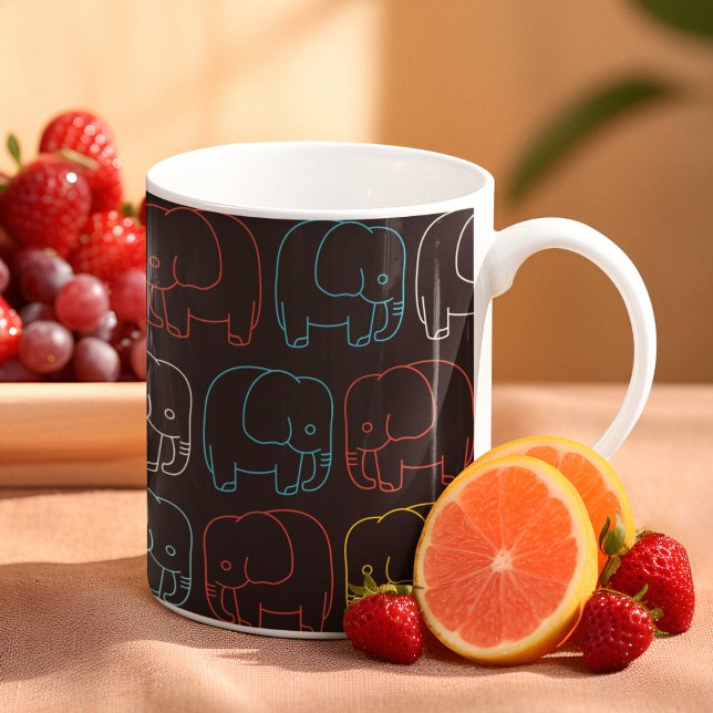 Elephant Drawing Coffee Mug (Mugs and cups)