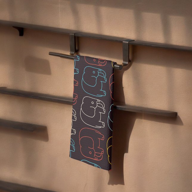 Elephant Drawing Kitchen Towel (Kitchen Towel)