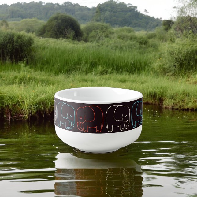 Elephant Drawing Soup Mug (Soup Mug)