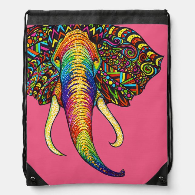 Elephant Drawstring Bag (Front)