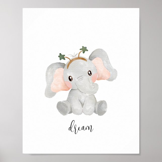 Elephant Dream Nursery Poster (Front)