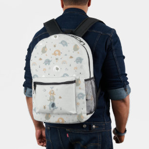 Elephant Dreams & Rainbow Skies Printed Backpack