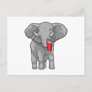 Elephant Drinking mug Postcard