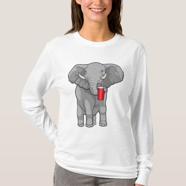 Elephant Drinking mug T-Shirt (Front)