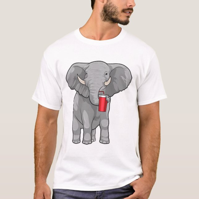 Elephant Drinking mug T-Shirt (Front)