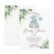 Elephant Drive By Baby Shower Invitation Blue