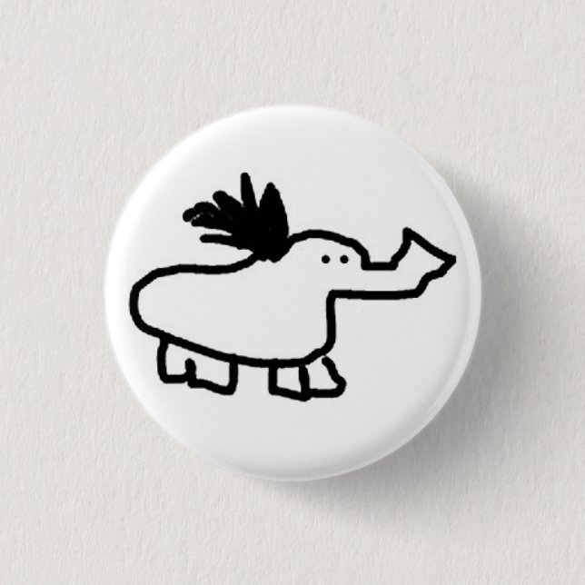 Elephant Duck Pinback Button (Front)