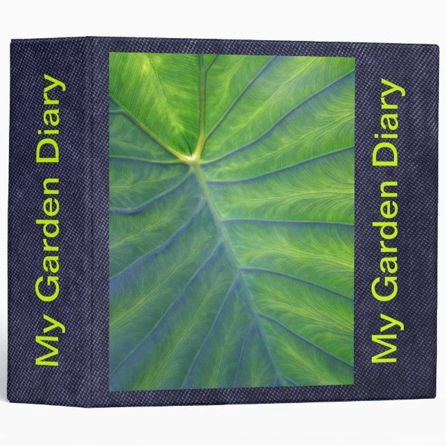 Elephant Ears - Colocasia 3 Ring Binder (Front/Spine)