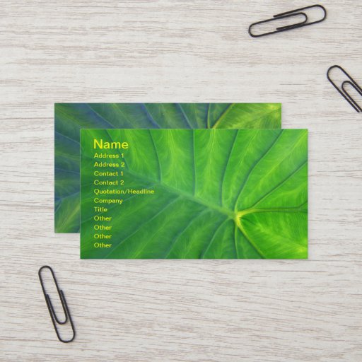 Customizable Elephant Ears - Colocasia Business Card