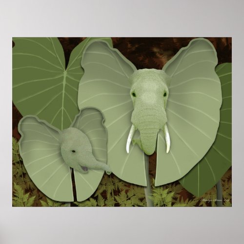 Elephant Ears Fantasy Plant Poster