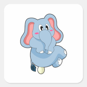 Elephant Egg Square Sticker