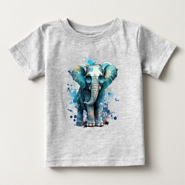 Elephant Elegance Baby T-Shirt (Front)