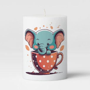 Elephant Elegance Pillar Candle