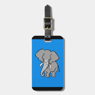 ELEPHANT -Endangered animal - conservation - Blue Luggage Tag