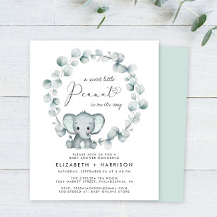 Elephant Eucalyptus Couples Baby Shower Invitation