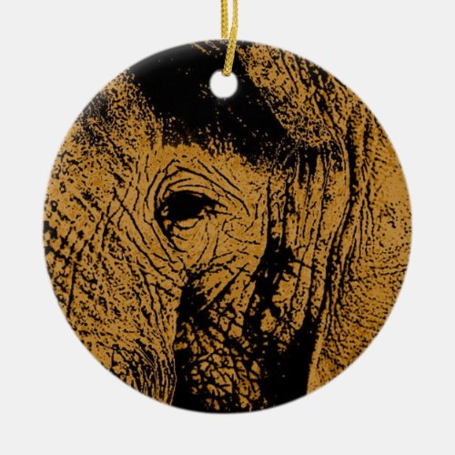 Elephant Eye Ceramic Ornament