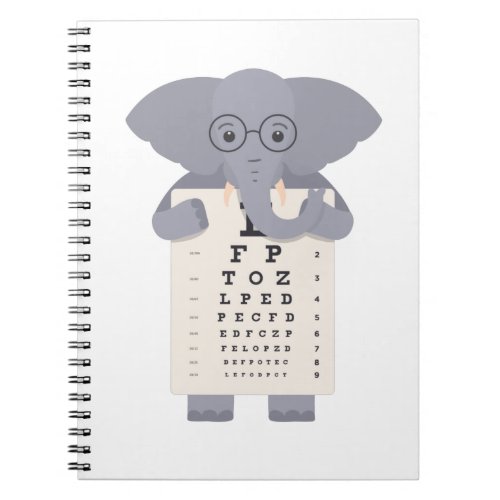 Elephant eye chart notebook