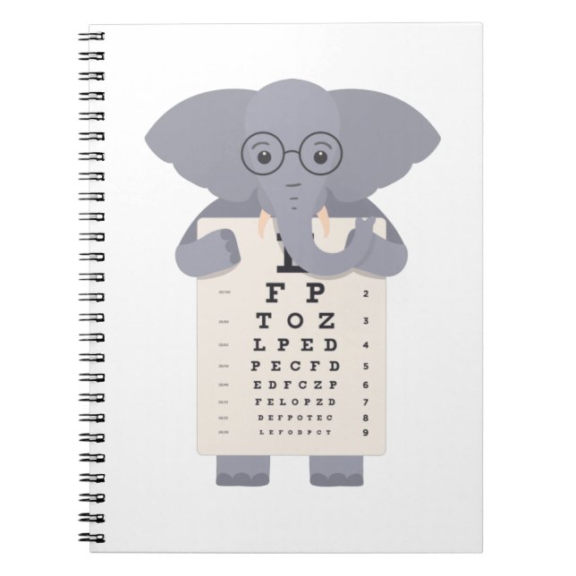 Elephant eye chart notebook (Front)