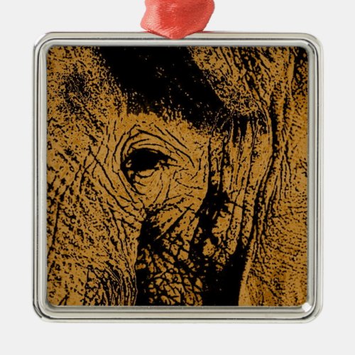 Elephant Eye Metal Ornament