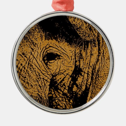 Elephant Eye Metal Ornament