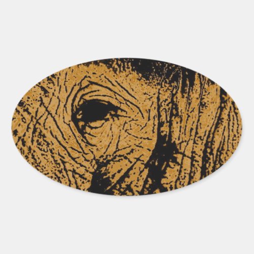 Elephant Eye Oval Sticker