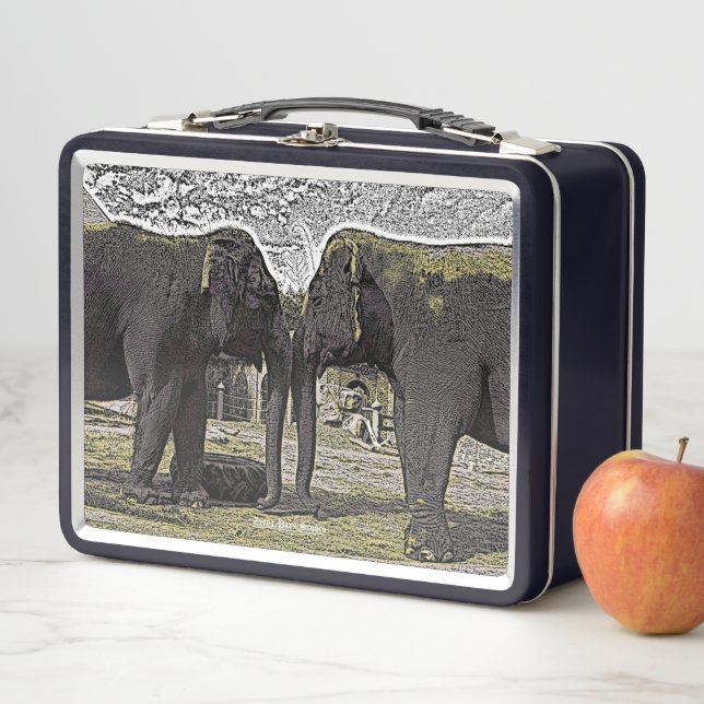 Elephant Eyes Metal Lunch Box (In Situ)