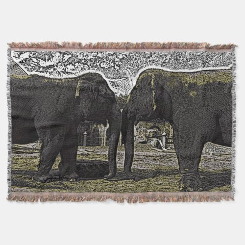 Elephant Eyes Throw Blanket