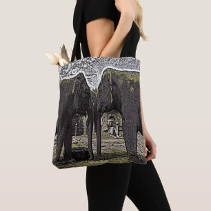 Elephant Eyes Tote Bag