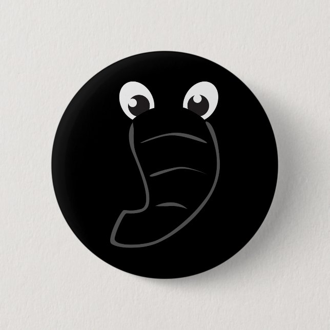 Elephant Face Cute Kids Halloween Costume Animal G Button (Front)