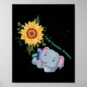 Elephant Faith Hope Fight Love Suicide Prevention  Poster