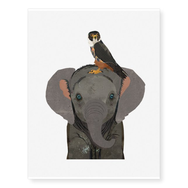 ELEPHANT & FALCON TEMPORARY TATTOOS (Front)