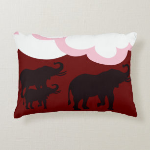 Elephant Family Accent Pillow