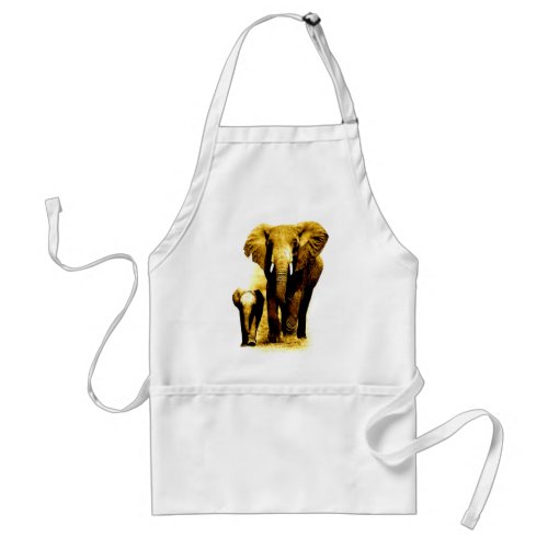 Elephant Family Adult Apron