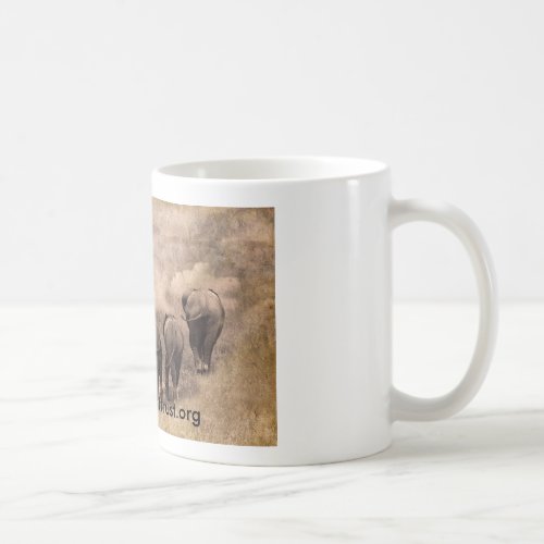 Elephant family art photograph coffee mug
