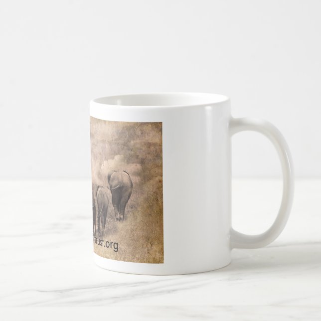 Elephant family art photograph coffee mug (Right)