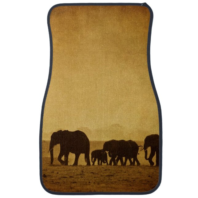 Elephant Family Car Floor Mat (Front)